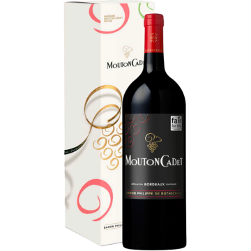 Magnum Mouton Cadet Presentation Case - Baron Philippe de Rothschild - Bordeaux - Red Wine 2023 (150cl) product image