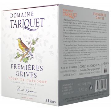 BIB - Premiers Grives - Domaine Tariquet - Côtes de Gascogne - White Wine 2025