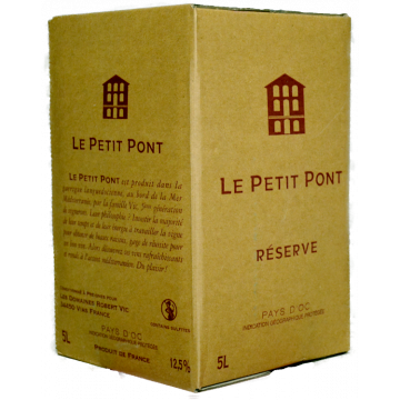 BIB - Petit Pont Rouge Réserve - Domaines Robert Vic Preignes le Vieux - Pays d'Oc - Red Wine 2025 (5L)