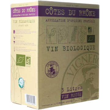 BIB - Côtes du Rhône Bio - Vignerons Ardéchois - Côtes du Rhône - Red Wine (3L) product image