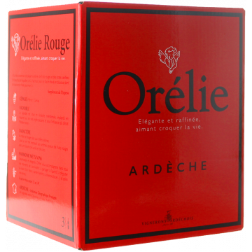 BIB - Le Cube - Orélie Rouge - Vignerons Ardéchois - Ardèche - Red Wine (3L)