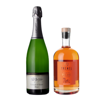 Kir Royal Cocktail Set- Crémant and Crème de Pêche de Vigne