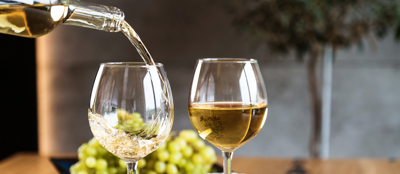 verres de vin de Chardonnay