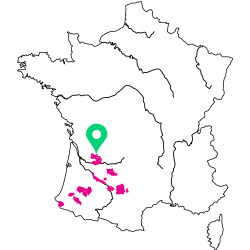 Carte de l'appellation du SUD-OUEST