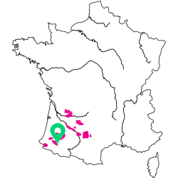 Carte de l'appellation du Sud-Ouest