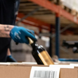 securely packaged bottles