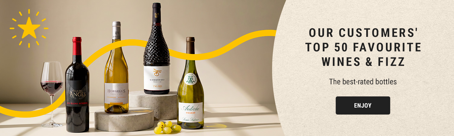 Our customers' top 50 favourite wines & fizz